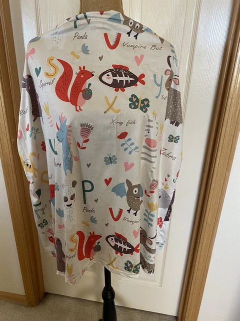 Nursing Scarf Animal Motif Cover Up Apron for Breastfeeding With Carry Pouch