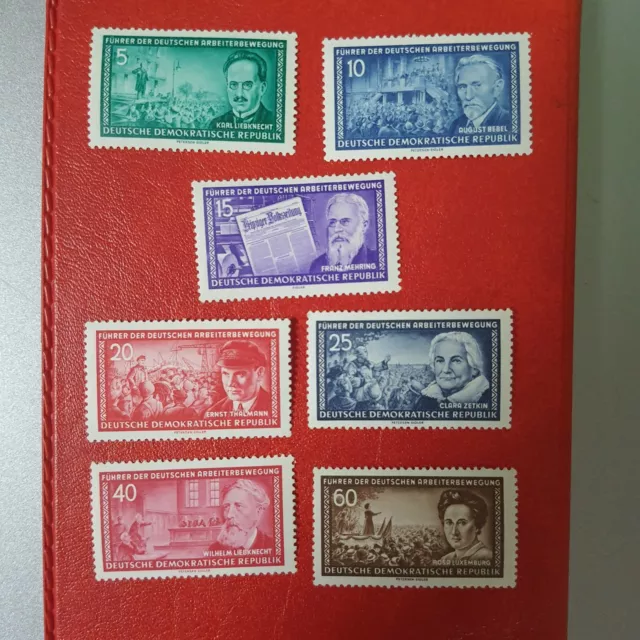 Briefmarken DDR 1955,  Michel 472-478, Arbeiterbewegung, postfrisch