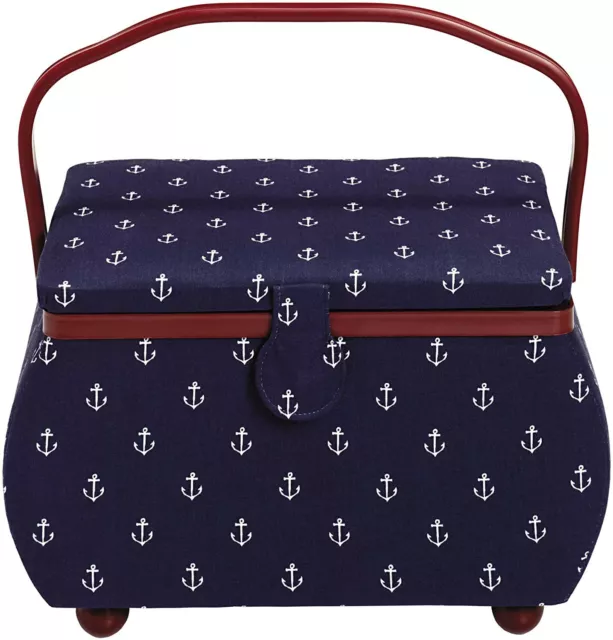 Large Sewing basket "Anchor Maritime" dressmaking quilting gift Prym  612134