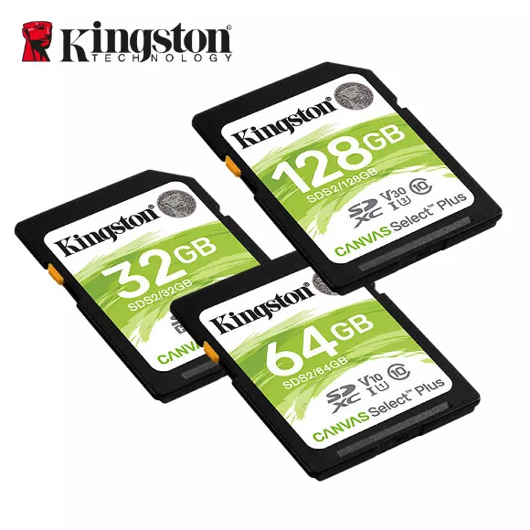 NEW Kingston 32GB 64GB 128GB Canvas Select Plus Memory Card C10 SDHC/XC UHS-I U1