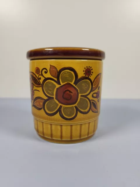 Royal Worcester Palissy Sierra Floral Preserve Pot Storage Pots Retro Vintage