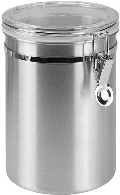 Metaltex 185312010 Vorratsdose 2,0L Inox mit Acryldeckel