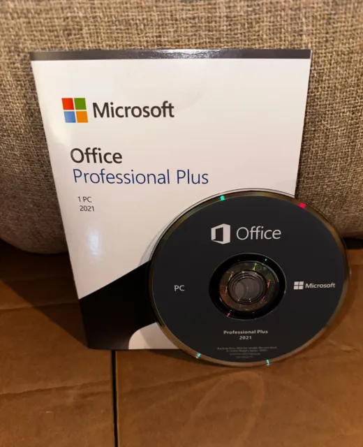Office pro plus 2021 retail disc version 1 pc sealed microsoft
