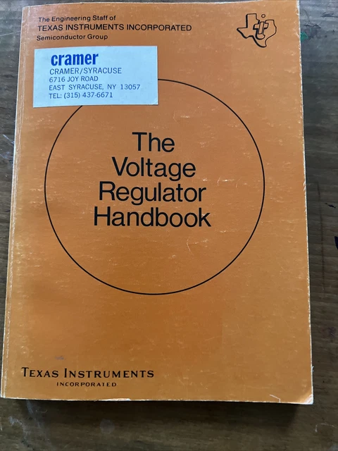 Electronics Manual Catalog Texas Instruments 1977 Voltage Regulator Handbook