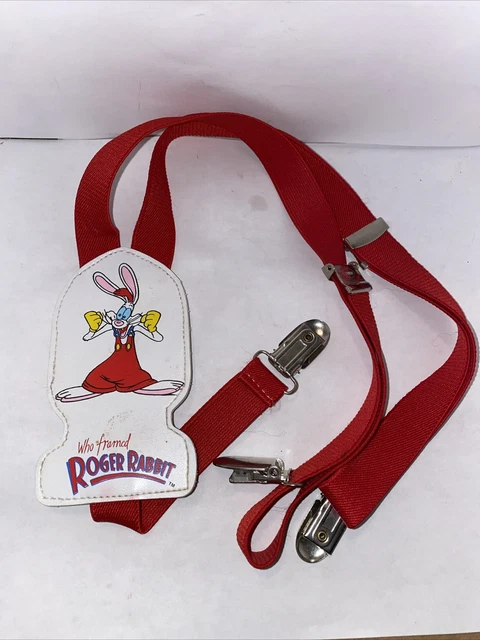 VINTAGE 1987 WALT Disney Who Framed Roger Rabbit Youth Kids Suspenders ...