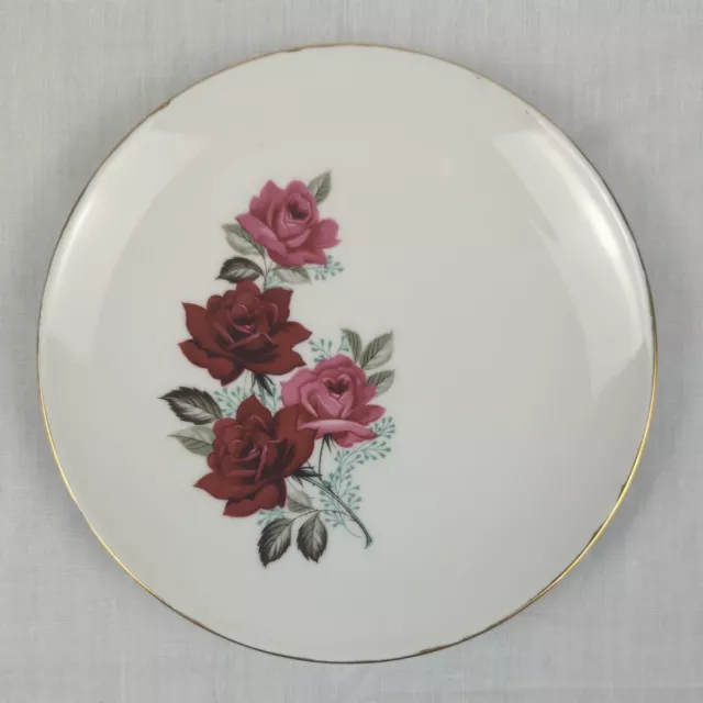 Bareuther Waldsassen Bavaria Germany Crosander Flowers 6.75" Plate Gold Trim