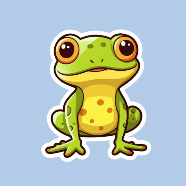 Cute Frog Sticker,  Kawaii Animal Decal for Car Truck Window Bumper Graphic