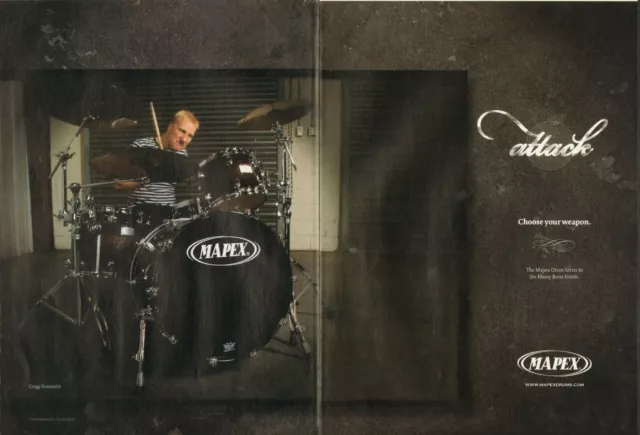 2006 2pg Print Ad Mapex Orion Series Drum Kit w Gregg Bissonette