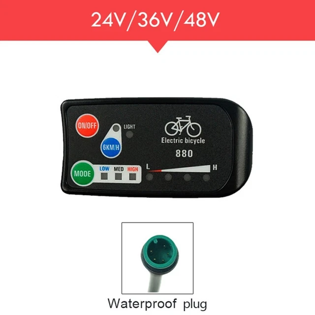 Panneau De Commande LED Pour Vélo électrique/scooter – étanche, 36V, Affichage Vitesse/puissance