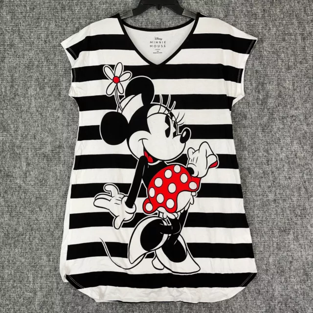Disney Shirt Womens 2X Plus Size Pajama Top Sleep Minnie Mouse Sleepwear Red