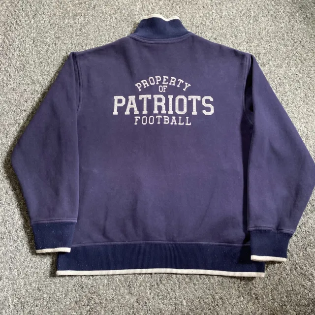 New England Patriots Sweatshirt Zip Up NFL Reebok Vintage Collection Men's Large 2