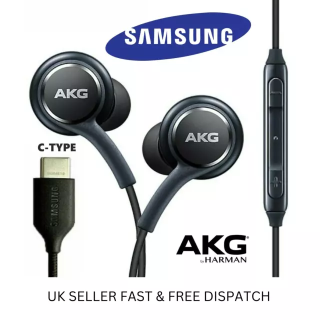 AKG USB-C TYPE C EARPHONE HEADPHONE for SAMSUNG GALAXY S20 NOTE10 Note20  Fold UK