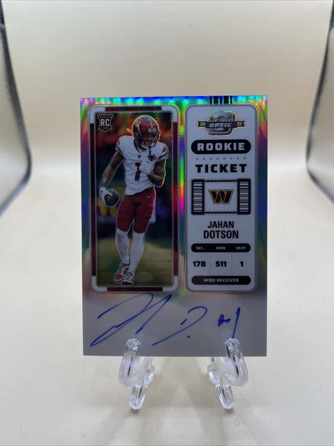 2022 Panini Contenders Optic Football Jahan Dotson Rookie Ticket Auto Autograph