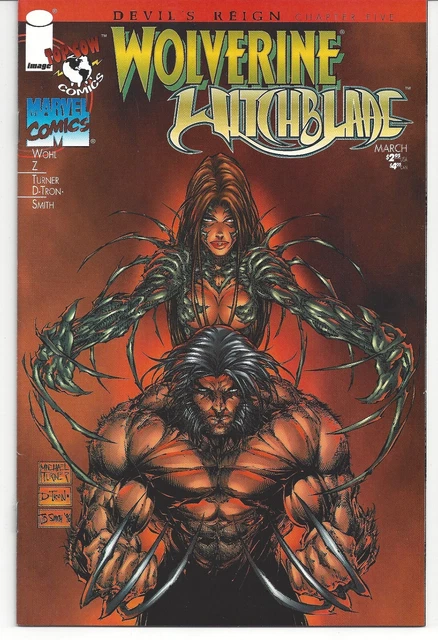 Devil's Reign 5 Silver Surfer Witchblade  Wolverine Michael Turner Cover