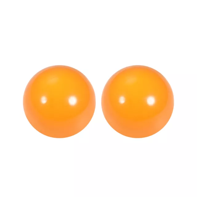 30mm Dia Acrylic Ball Yellow Sphere Ornament Solid Balls 1.2" 2pcs