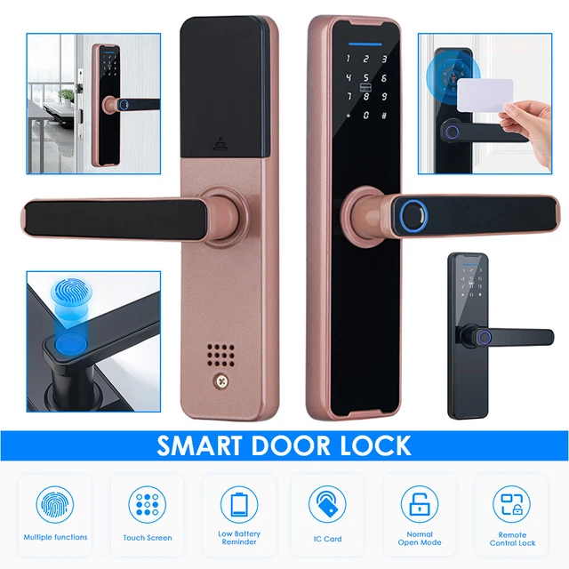 Smart Biometric Fingerprint Door Lock APP Card Electronic Keyless Door Lock Home