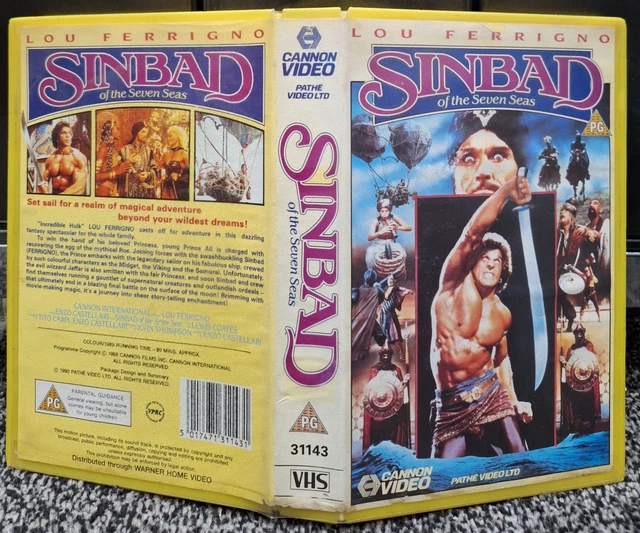 Simnbad SINBAD OF THE Seven Seas (1989) Cannon Big Box Ex Rental VHS 80s Lou ...