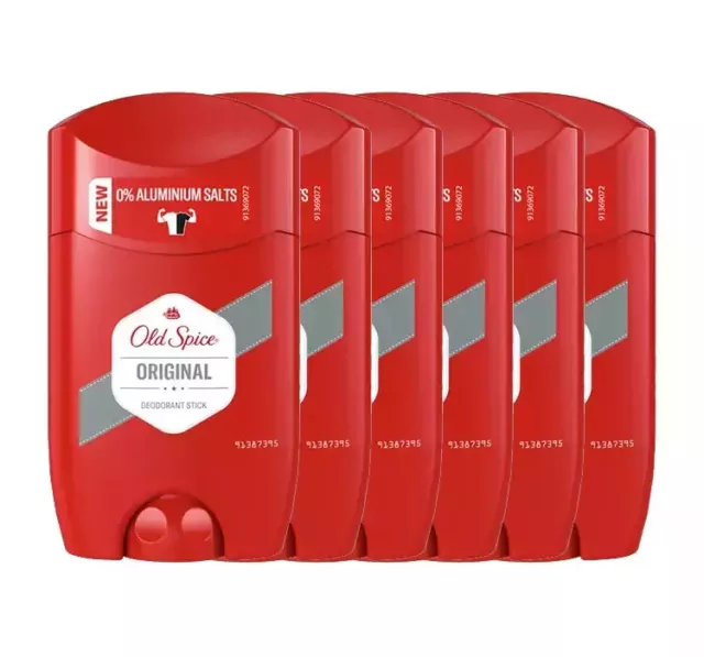 6x OLD SPICE ORIGINAL DEODORANT STICK 50ML