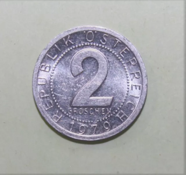 S11 - Austria 2 Groschen 1979 Brilliant Uncirculated Coin - Imperial Eagle