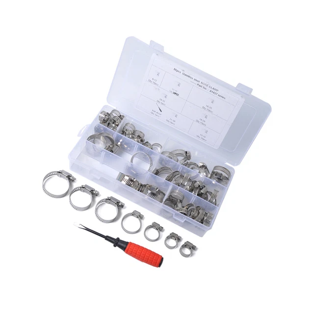 Fascette Stringitubo In Acciaio Inox - Set Da 12 Pezzi, Regolabili, Per Tubi Flessibili - Foto 5