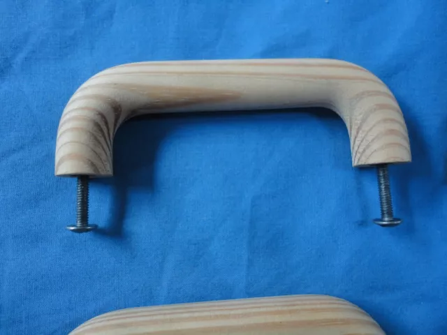 SET OF FIVE x  NEW OLD STOCK SOLID PINE DRAWER CUPBOARD FURNITURE  BENT HANDLES 2