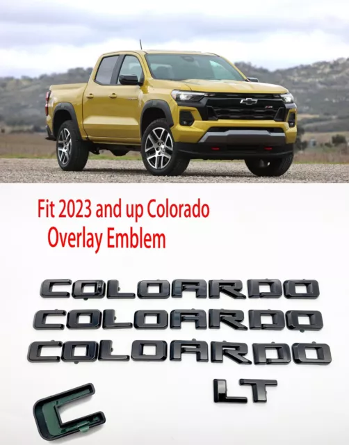 OVERLAY EMBLEMS 20232024 Chevrolet Colorado LT Gloss Black Body Side