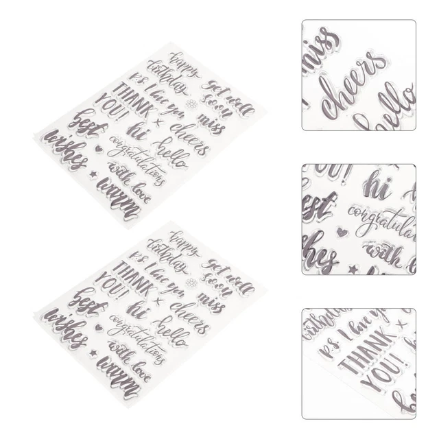 2 Sets Kieselgel Handkonto DIY Siegel Umschlag Haustierstampfer