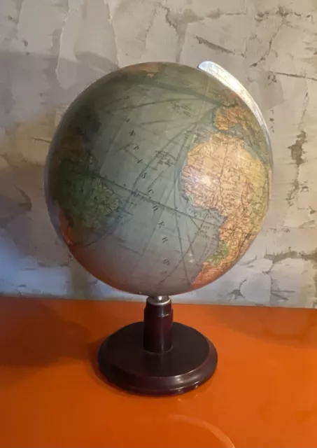 ANCIEN GRAND GLOBE TERRESTRE MAPPEMONDE Columbus