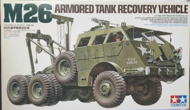 35244 Tamiya 1/35 M26 Armoured Tank Recovery Vehicle Model Kit