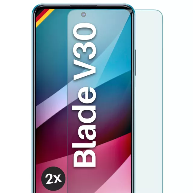 2x Echt Glas für ZTE Blade V30 Panzerfolie HD Hartglas Premium Displayschutz