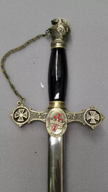 Good Quality Masonic Templar Knight Sword Crown Cross AU Stock