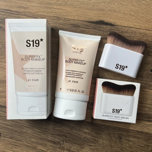 S19 DUO ~ SUPER FX Body Make-up #1 FAIR + SUPER FX Body Pinsel Applikator