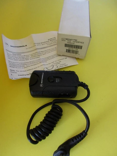 BDN6775A MOTOROLA PTT/VOX Interface Module Spirit Sport Handi-Com SP10 Radio NOS