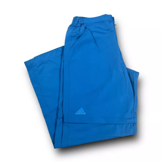 ADIDAS Pantaloni Tuta Track pants Usati Vintage Blu Pantaloncini Uomo - Taglia M