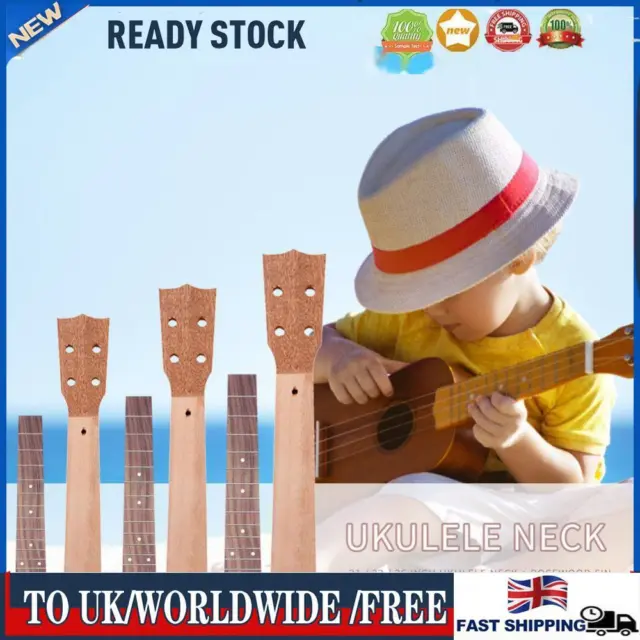 Ukulele Neck Rosewood Fingerboard Set DIY Ukulele Musical Instrument Accessories