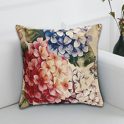 Funda de almohada decorativa cuadrada antideformada con patrón floral