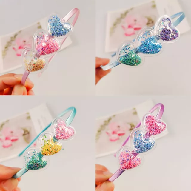 Beauty Accessory Children Kids Girls Headband Heart Hairband Sequins Hair Hoop