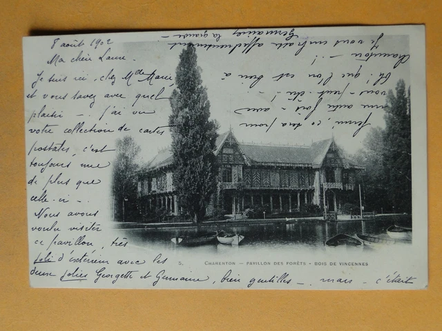 CHARENTON le PONT - Pavillon des Forêts - Bois Vincennes - Cpa précurseur 1902