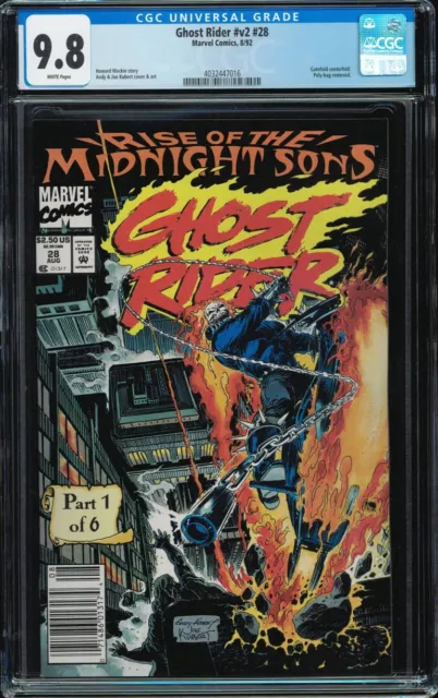 Ghost Rider #28 newsstand CGC 9.8 W 1st Lilith Midnight Sons intro Vol 2 1992