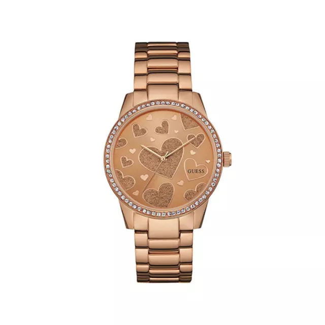 Guess W0699L3 Heart Love Rose Gold Ladies Watch SALE RRP £209 UK Warranty