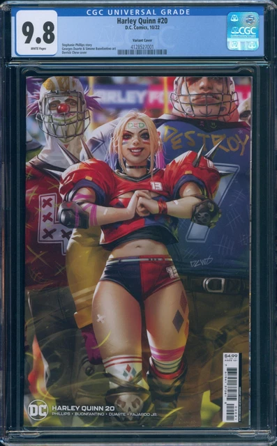 Harley Quinn #20 CGC 9.8 White Pages Derrick Chew Football Variant DC 2022
