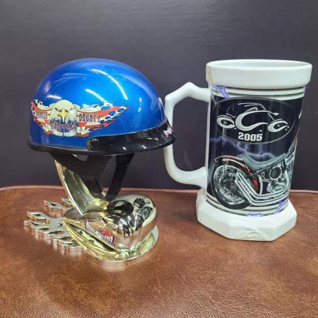 Orange County Choppers '05 Beer Stein # 1771 & OCC Bike Lidz Collectable Set