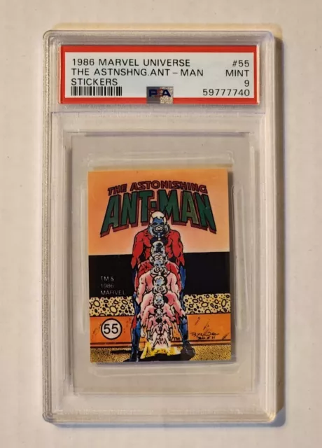 1986 Ant-Man RC Comic Images Marvel Rookie Sticker PSA 9 (Pop 8, None Higher)!