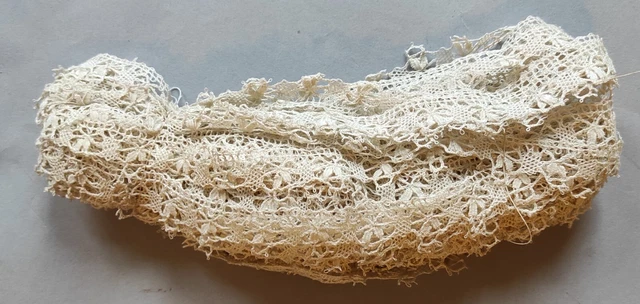 Dentelle Ancienne Du Puy - Faite Main En France - 8 Cm De Large - Beige Pour Couture & DIY