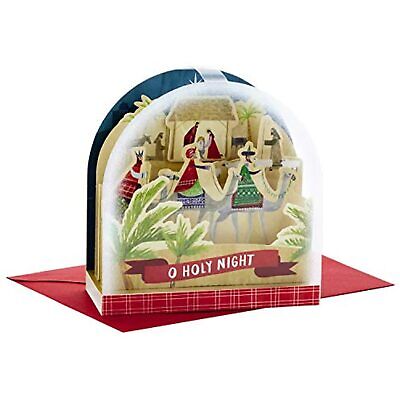 Hallmark Paper Wonder Pop Up Christmas Card Snow Globe (Nativity Scene)