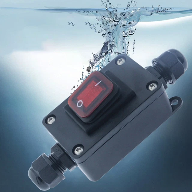 SELF LOCKING PUSH Button Switch 220V 30A Rocker Switch IP66 for DIY ...