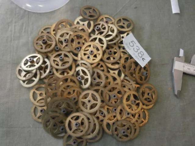 Clock Wheels & Pinions Tub of Job Lot of as other listings skeleton spares 538C Clock Wheels & Pinions Tub of Job Lot of as other listings skeleton spares 538C