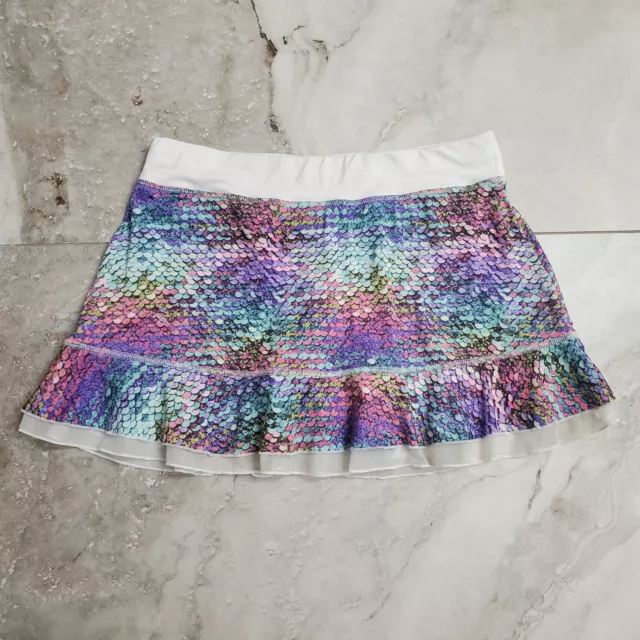 Sofibella UV Colors Skort Skirt Mermaid Scale Multi Print Pattern Size Medium M