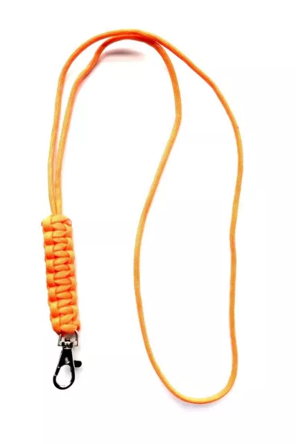Cordino fischietto cane design punto cobra arancione (Paracord - per fischio ACME)