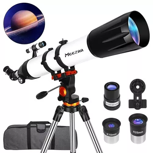 MEEZAA Télescope, Télescope Astronomique Adulte Professionnel, 90/800mm Télescop